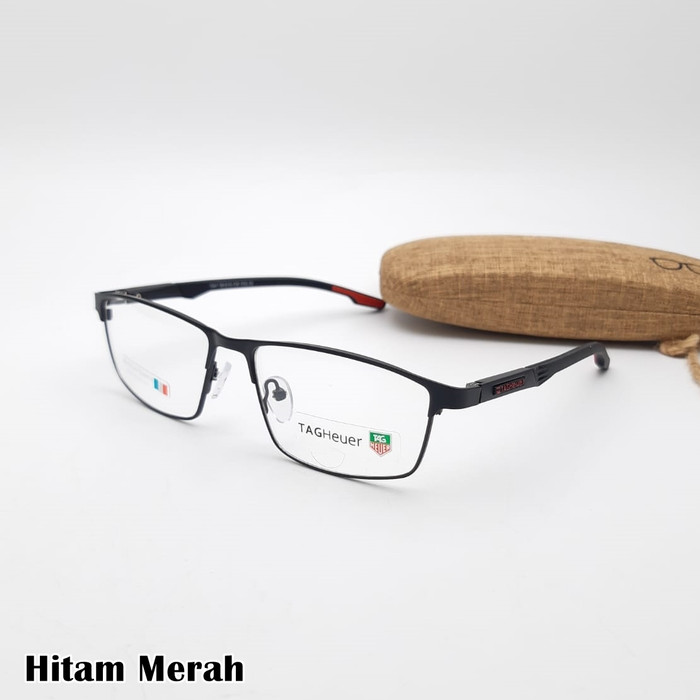 ILHAMIOPTIK Frame Kacamata Pria Kacamata TAG Heuer 1541 Size 58 15 138