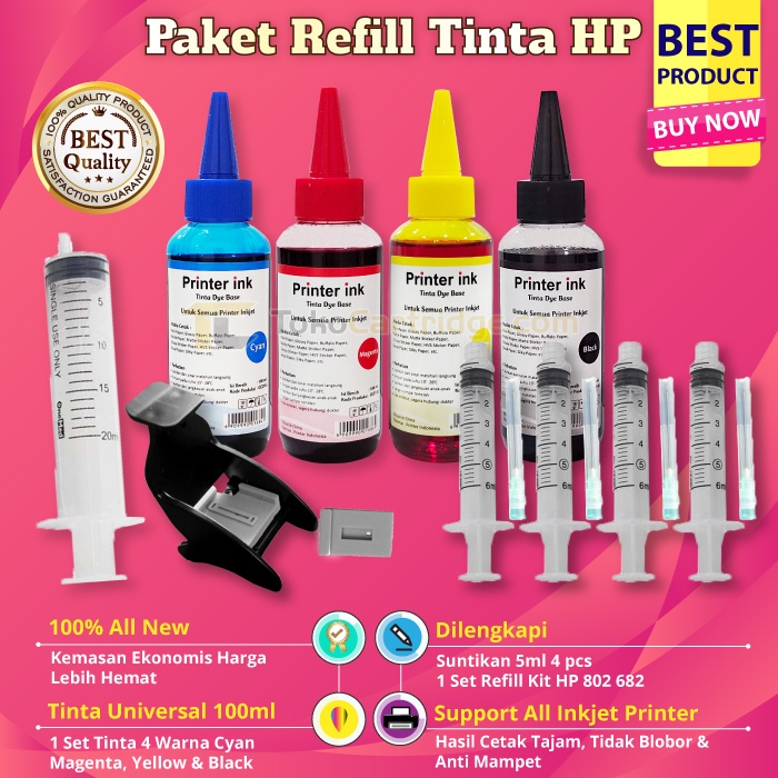 Jual Paket Refill Tinta Printer Hp