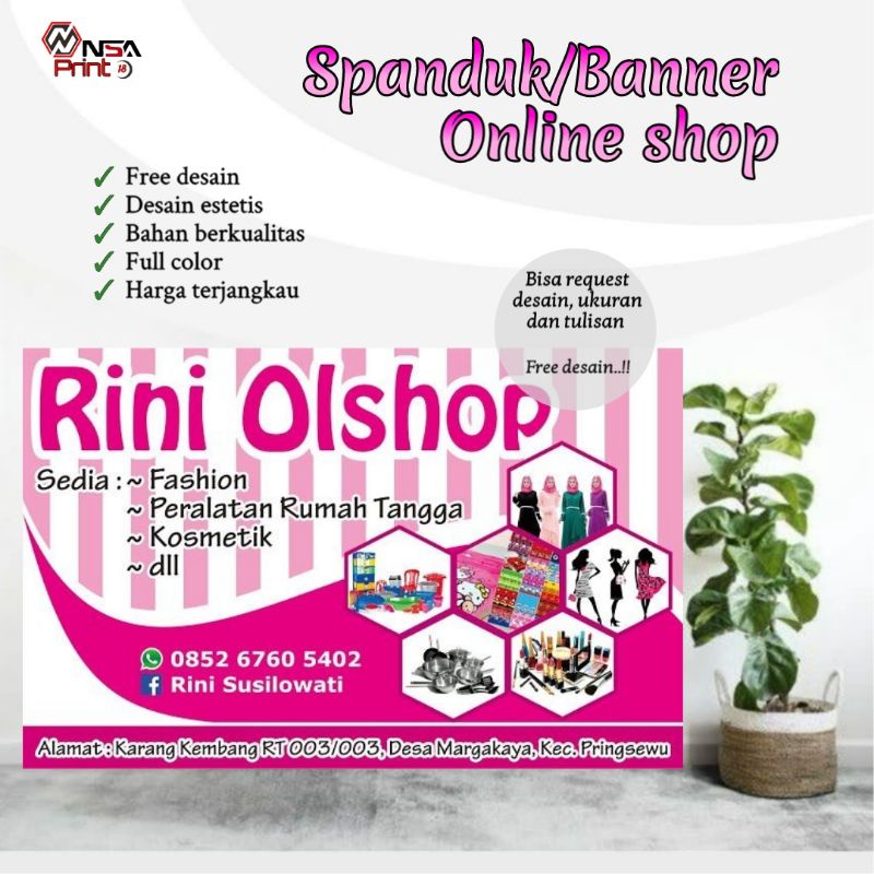 Jual Cetak Banner Spanduk Spanduk Online Shop Olshop Collection