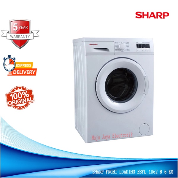 Jual Mesin Cuci Front Loading SHARP ESFL 1062 B Quick Wash Low Watt 6 ...