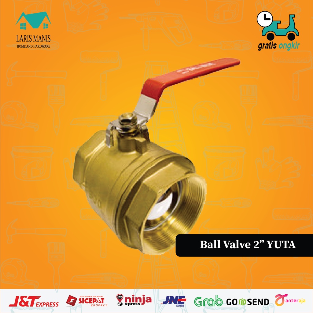 Jual BALL VALVE 2" BALL VALVE KUNINGAN YUTA | Shopee Indonesia