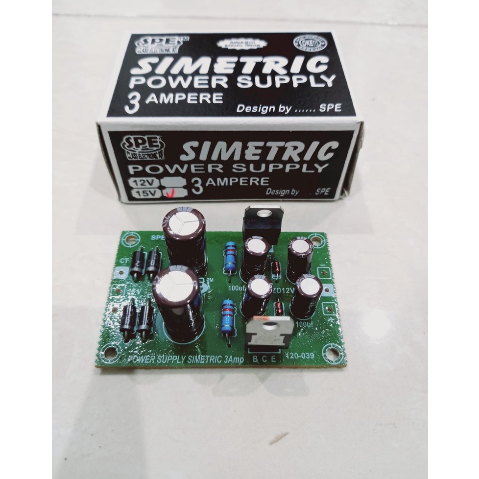 Jual KIT POWER SUPPLY SYMETRIS 3A 15 V Simetris power supply 3Amp