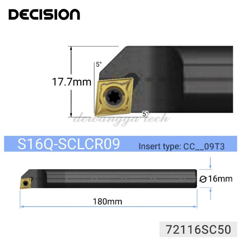 1 pc cnc skärverktyg s16q- sclcr 09 invändigt sva... - Grandado