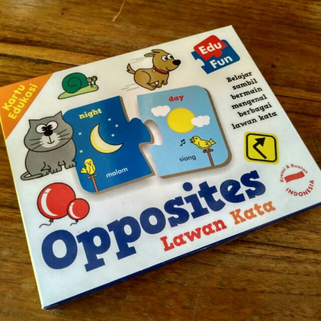 Jual Puzzle Edukasi Anak OPPOSITES Belajar Lawan Kata Balita PAUD TK ...
