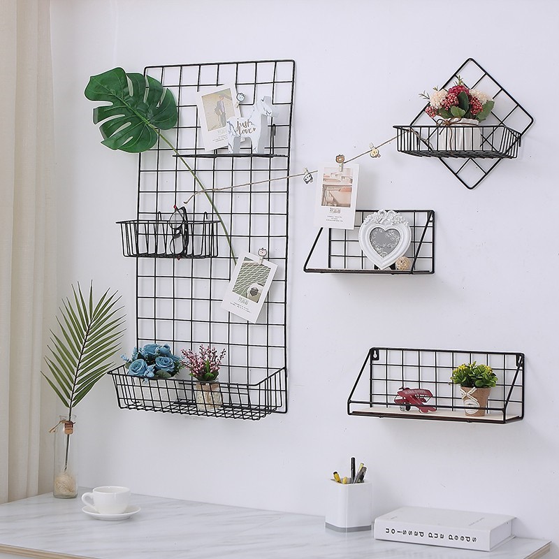 Jual HIASAN DINDING PANJANG (black grid wire mesh memo foto notes ...