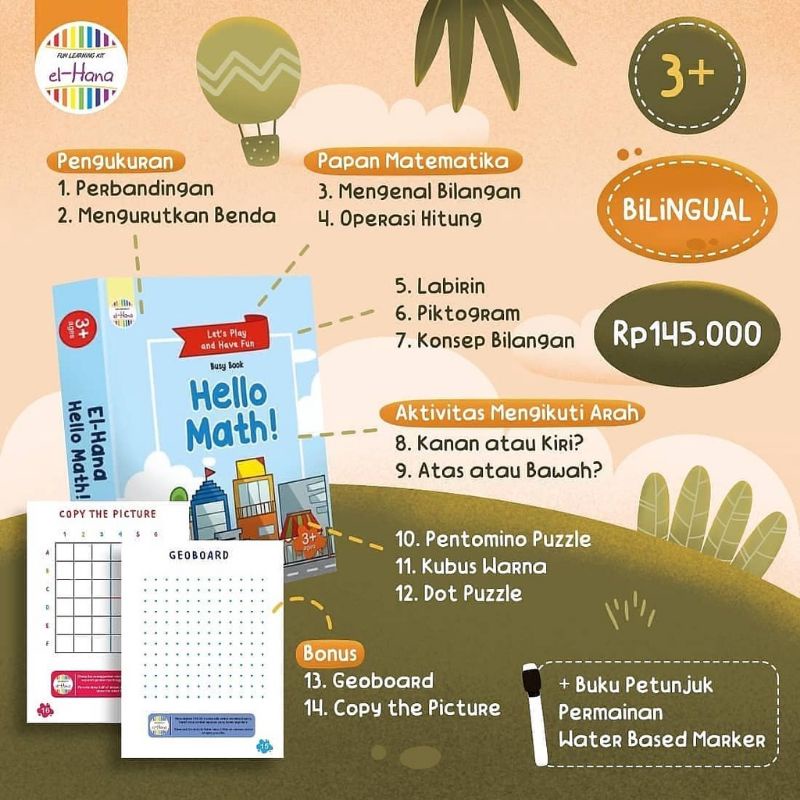 Jual READY Busy Book: Hello Math - El Hana | Shopee Indonesia