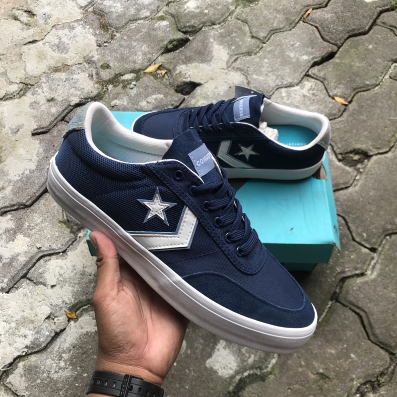 Jual CONVERSE COURTLAND NAVY BLUE ORIGINAL MADE IN INDONESIA Shopee Indonesia