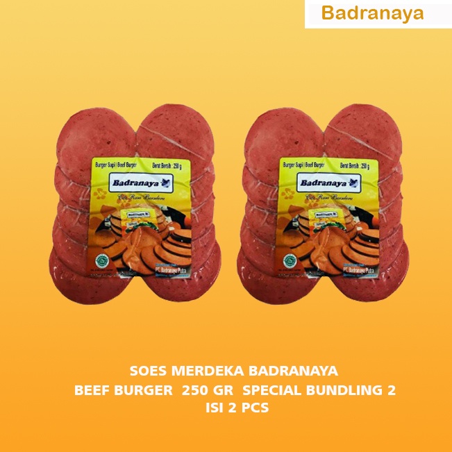 Jual Soes Merdeka Badranaya Beef Burger + Beef Burger 250gr |Bundling 2 ...