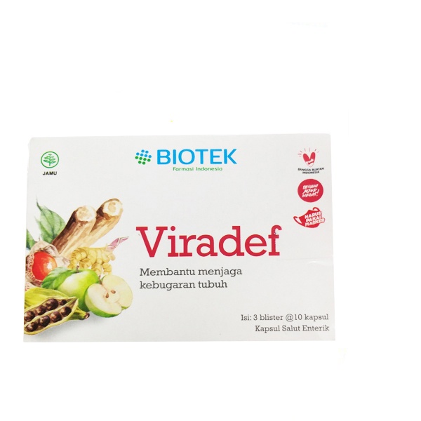 Jual Biotek Viradef 3 Blister @10 Kapsul / Suplemen / Kesehatan ...