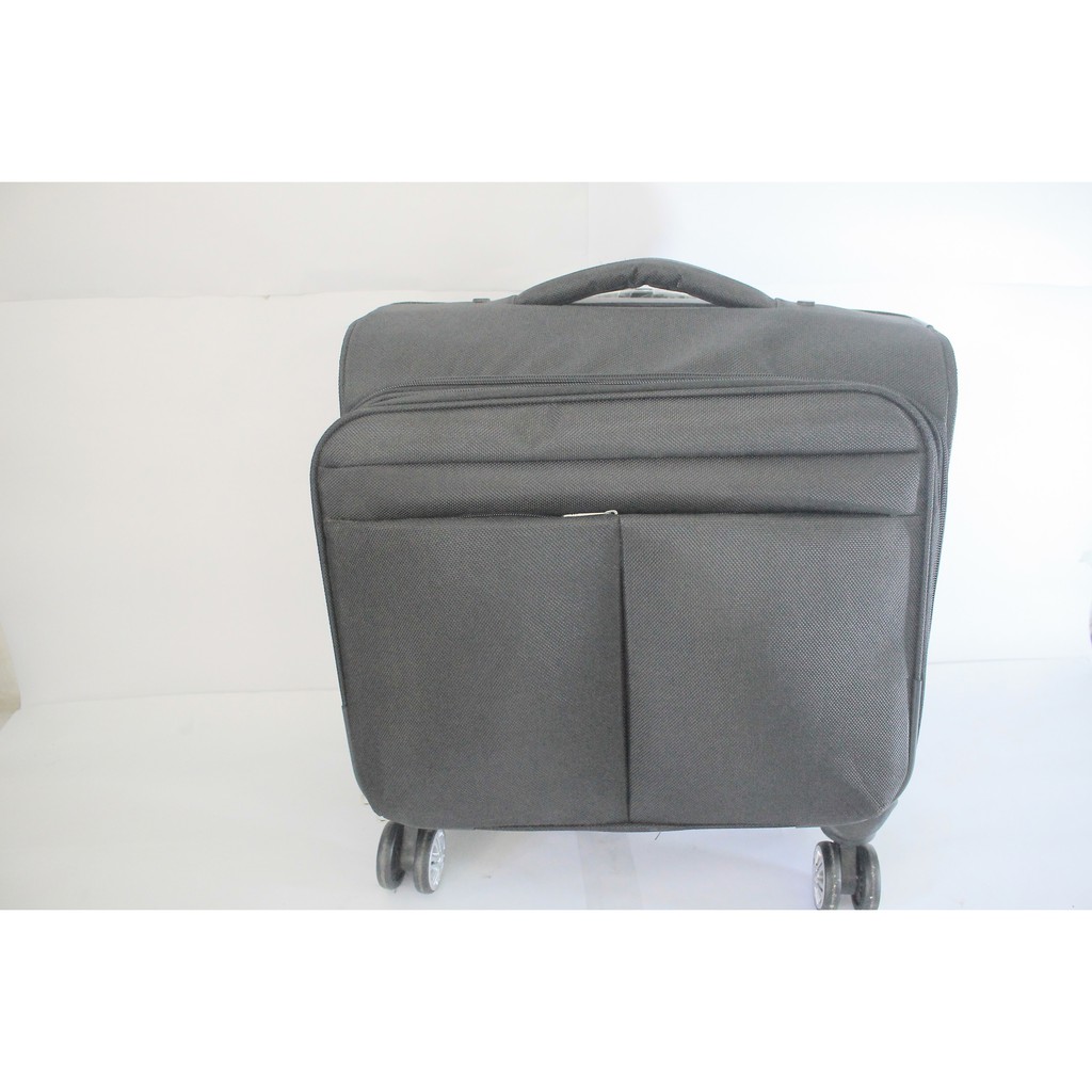 Jual Tas Roda putar Troly 14in warna HITAM / COKLAT TUA ( Tas koper ...