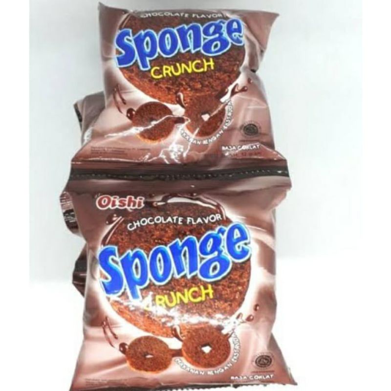 Jual oishi sponge coklat 1 renceng isi 10pcs | Shopee Indonesia
