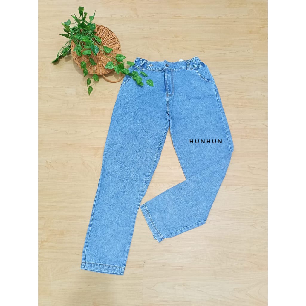 Jual celana wanita jeans highwais terbaru - celana boyfriend jeans
