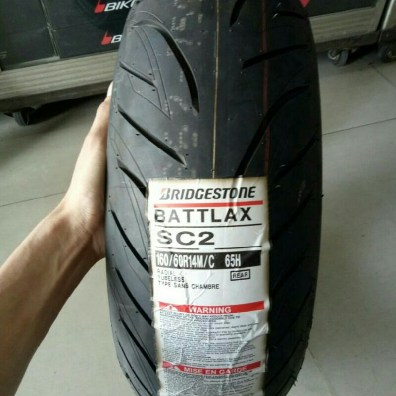 BRIDGESTONE Pneumatico BATTLAX SC R 120/70-14 M/C 61P TL - Gomma Posteriore Per Scooter E Moto