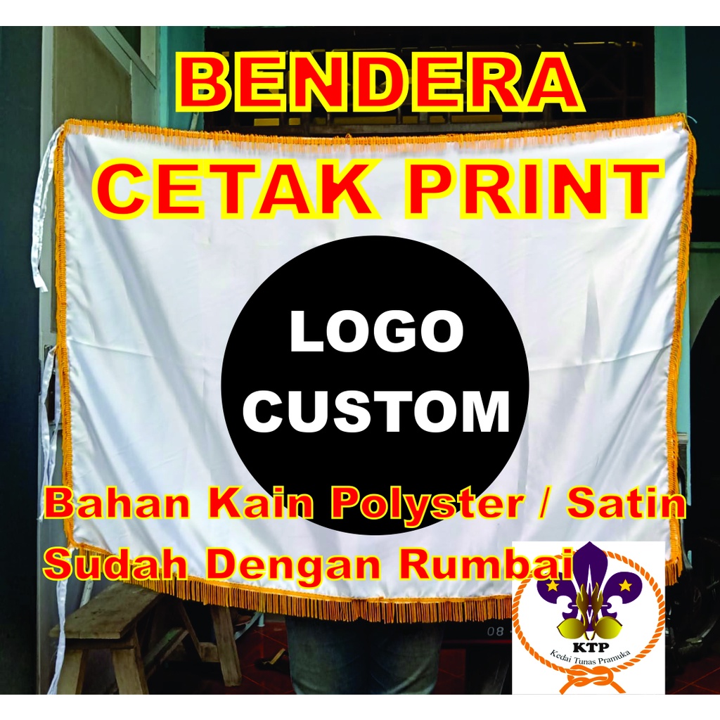 Jual Custom Bendera Print Pataka Panji Vandel Ruangan Ruang Rumbai Kain ...