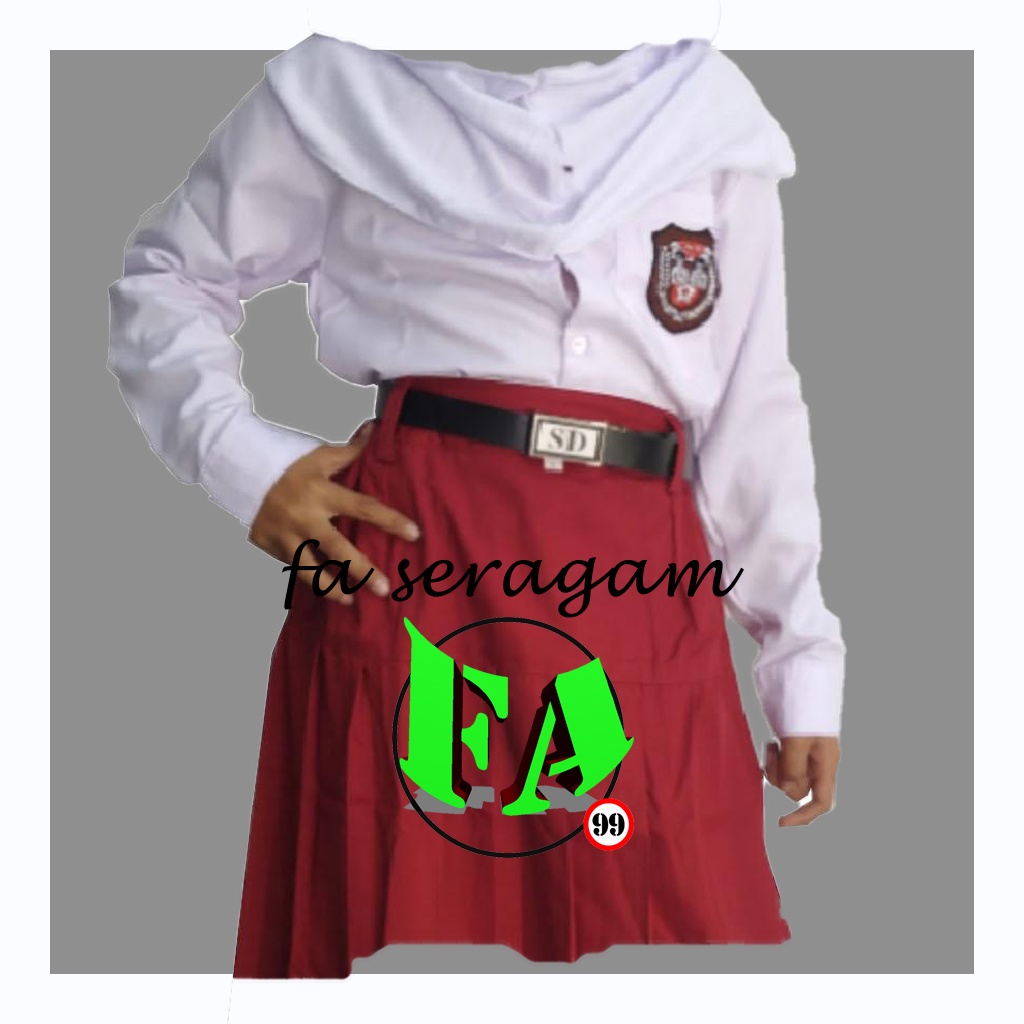 Jual Baju Sekolah Sd Anak Perempuan Lengan Panjang Merk Seragam Bahan ...