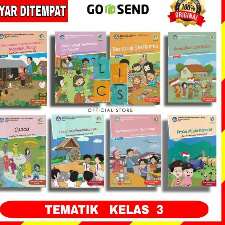 Jual BR Buku Tematik SD Kelas 3 Tema 12345678 Kurtilas Kurikulum 2013 ...