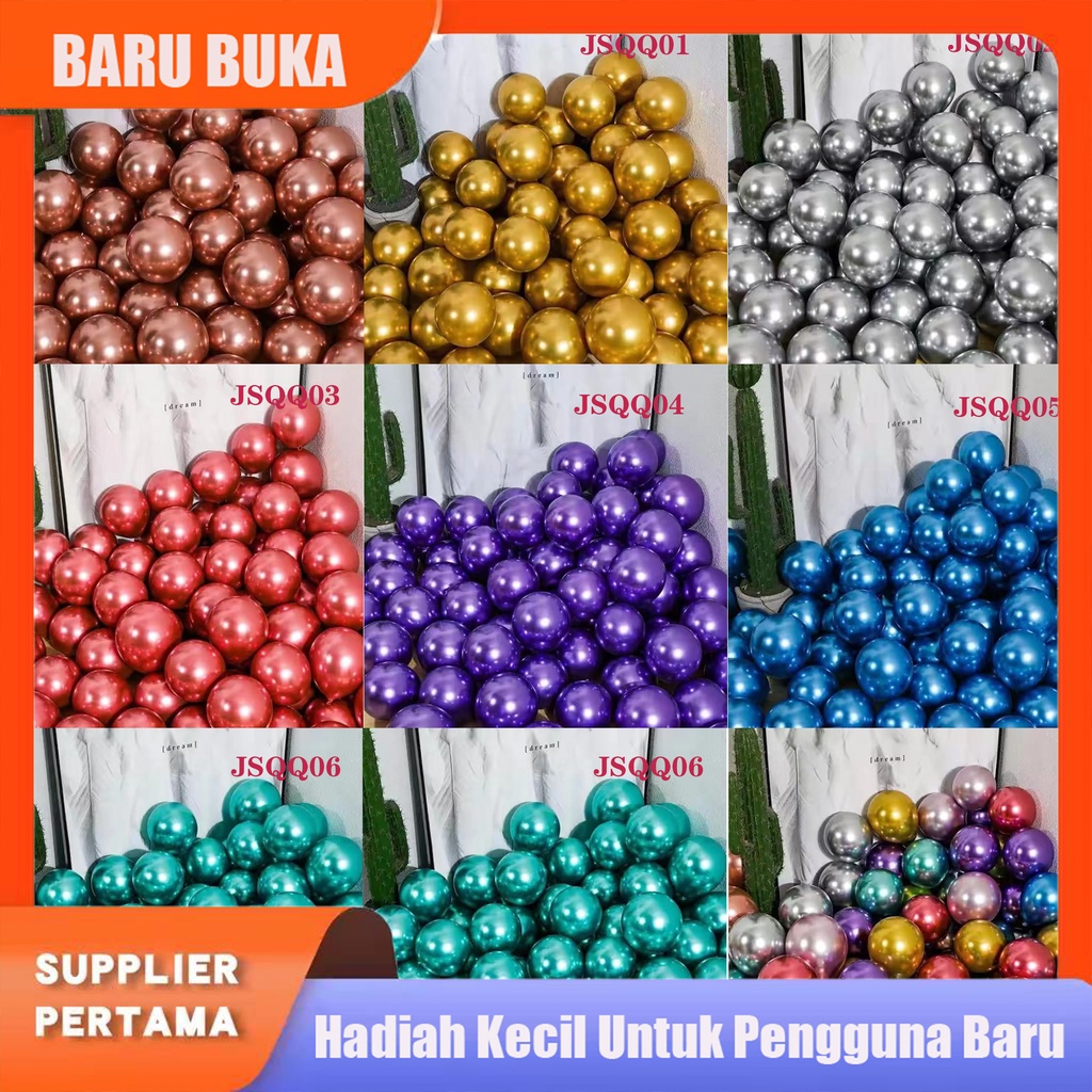 Balon Logam 10 Inch Lateks Balon Pesta Ulang Tahun Pernikahan Balon balon  balon huruf  balon latex balon ulang tahun
