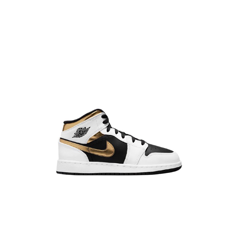 Nike air jordan white black clearance gold