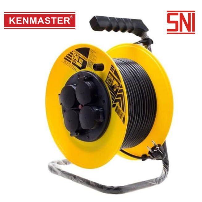 Jual Kenmaster Kabel Roll 50 Meter 3 x 1.5 mm - Kabel SNI Rol 4 lubang ...