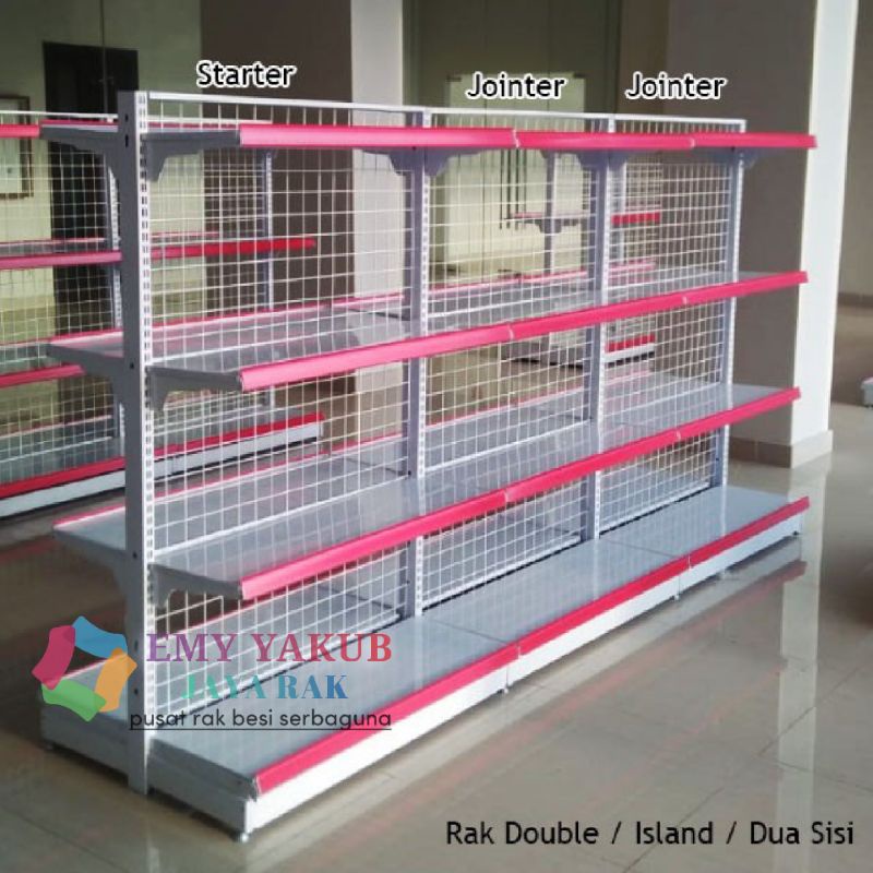 Jual Rak minimarket double start tinggi 120 & 150cm | Shopee Indonesia