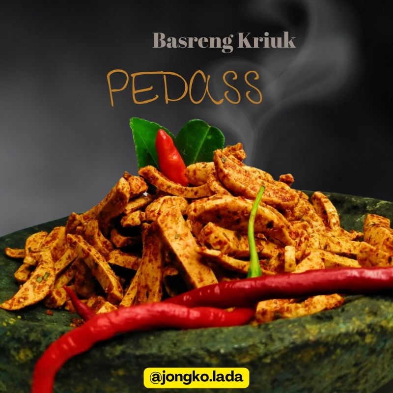 Jual Basreng Kriuk Gram Terviral Jongko Lada Extra Daun Jeruk