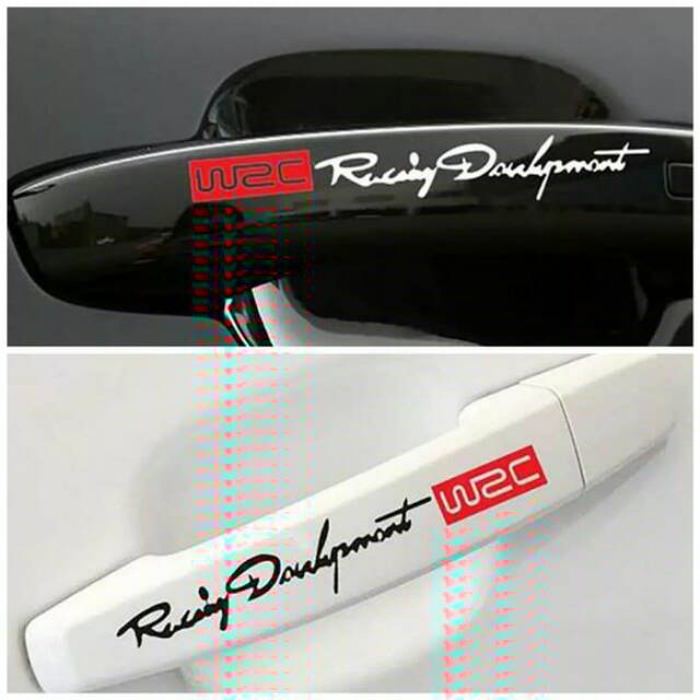 Jual 4 Pcs Sticker Handle Pintu Mobil WRC Racing Development Stiker ...