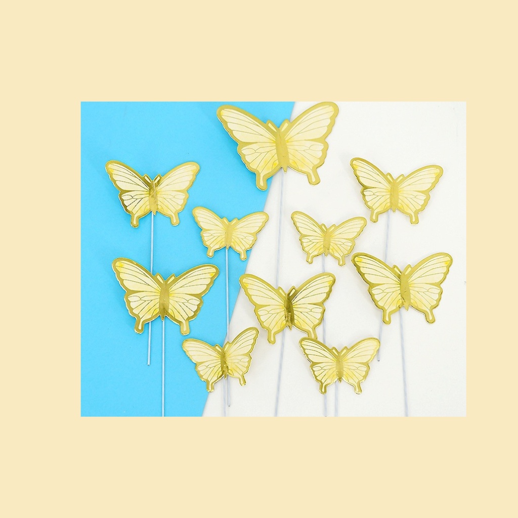 Jual Cake Topper Hiasan Kue Cake Kupu Kupu Butterfly Pink Ungu Biru ...