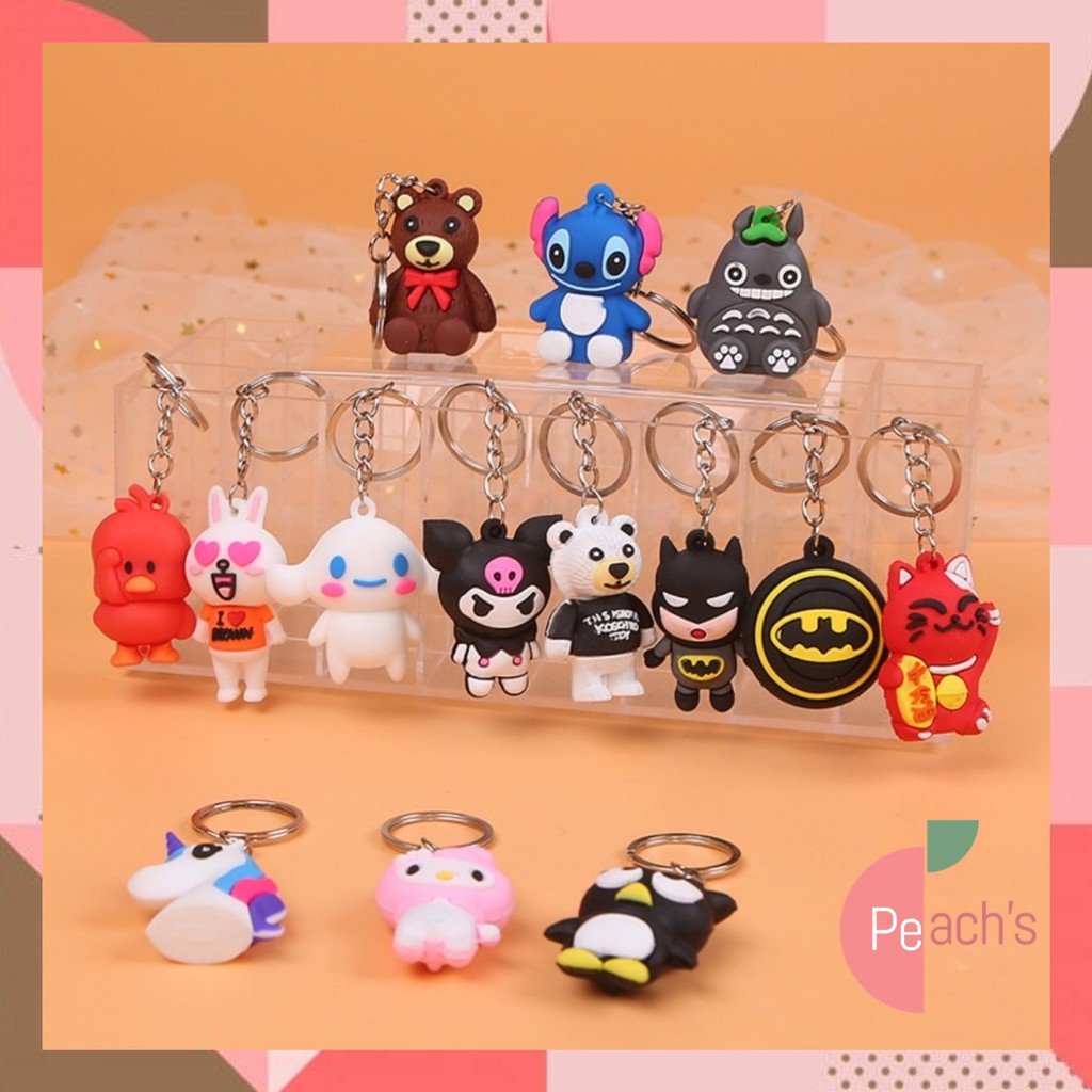 Jual Peach Gantungan Kunci Karakter Keychain Lucu Ganci Boneka Gantungan Kunci Lucu G