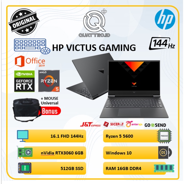 Jual Laptop Gaming HP Victus Gaming 16 Ryzen 5 5600H 16GBRAM 512GBSSD ...