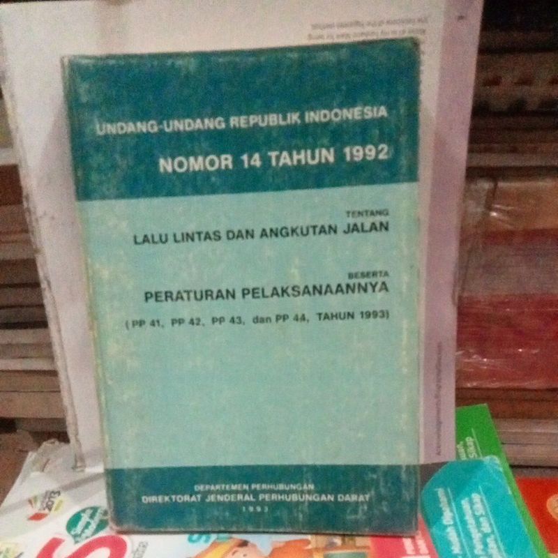 Jual Buku Undang-undang Republik Indonesia Nomor 14 Tahun 1992 Tentang ...