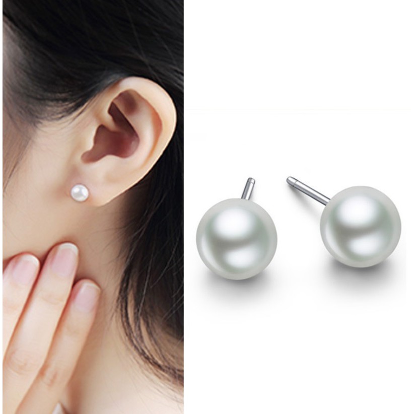 Jual Anting Tindik Stud Wanita Mutiara B Korea Fashion Women Pearl Earring Giwang Cewe Anti