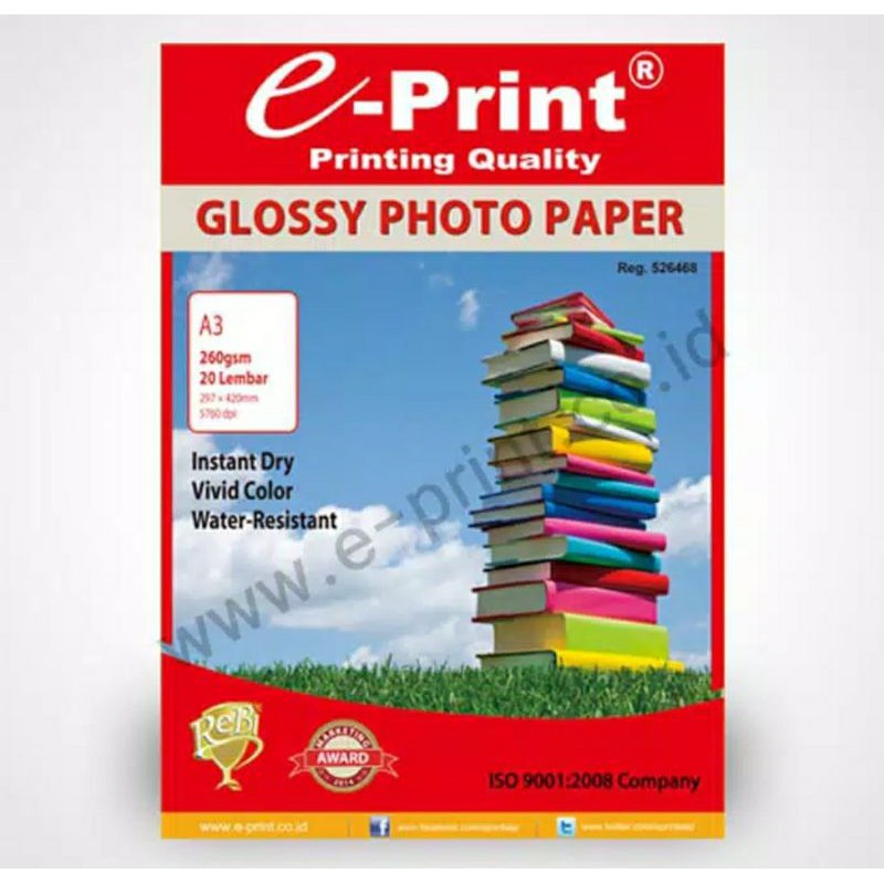 Jual KERTAS FOTO A3 / GLOSSY PHOTO PAPER E PRINT 260 G Shopee Indonesia