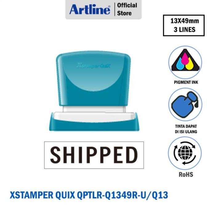 Jual Stempel Artline Xstamper Quix QptlQ1349RU/Q13 Blue Murah Shopee Indonesia