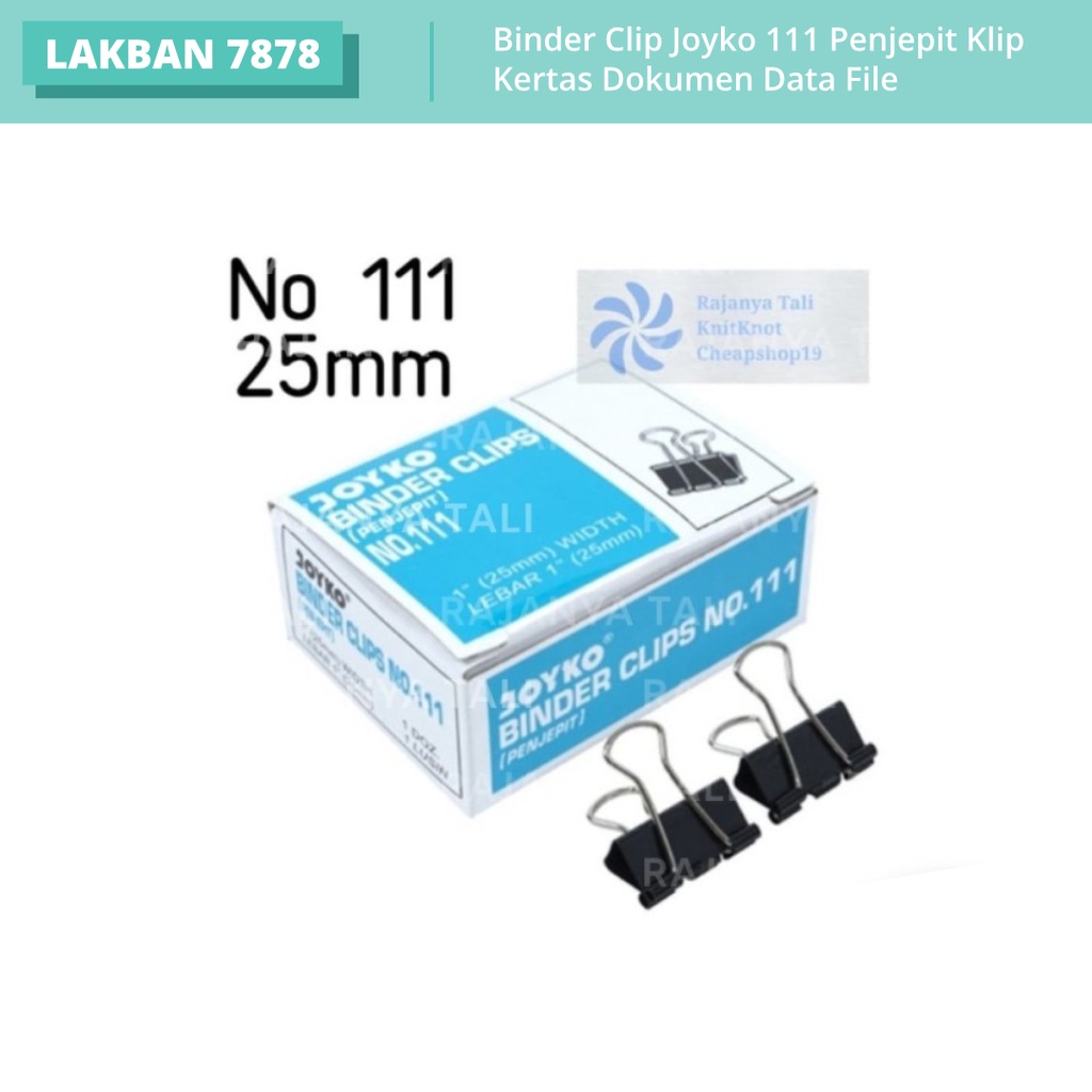 Jual Binder Clip 12pcs Joyko 111 Penjepit Klip Kertas Dokumen Data File ...