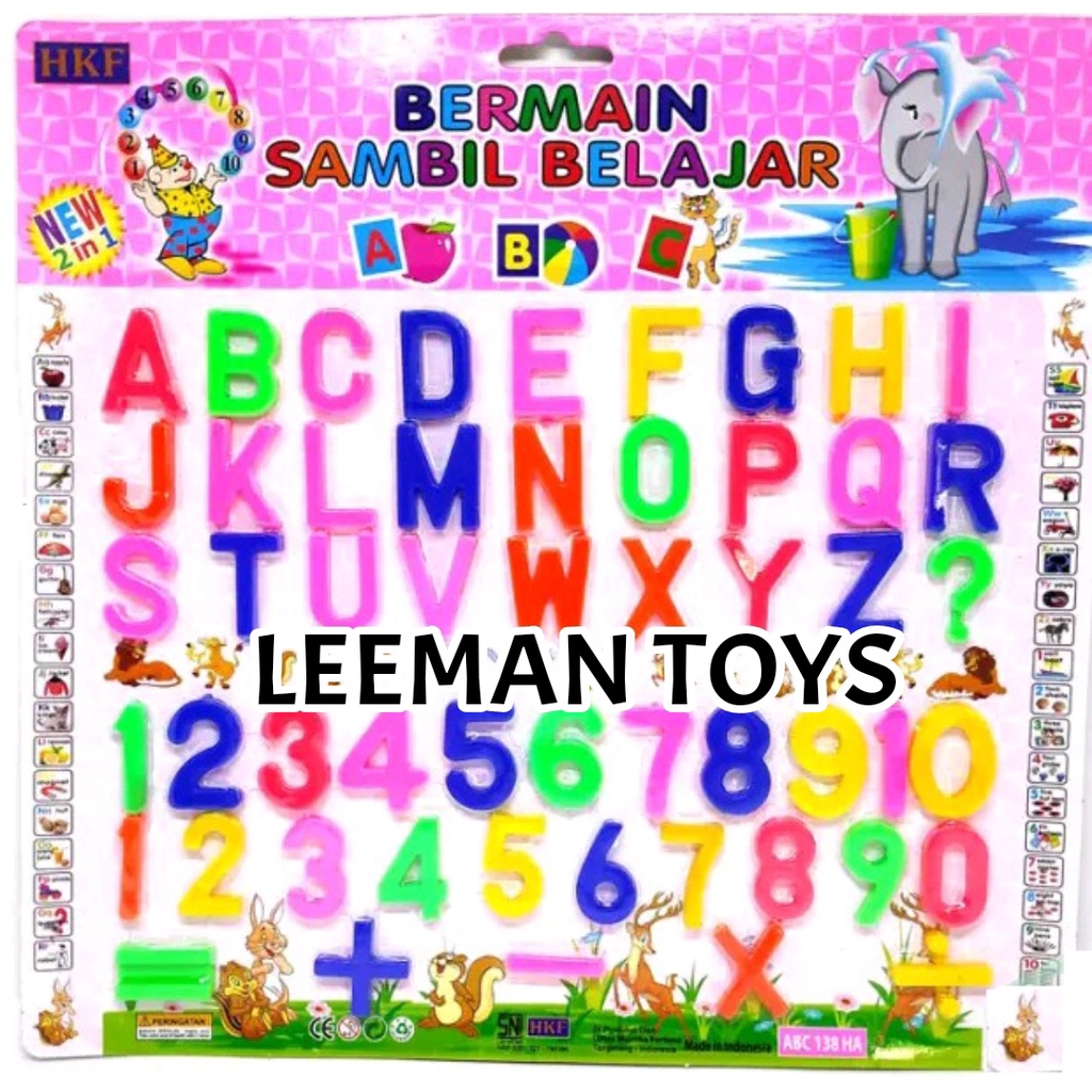 Jual Mainan Angka Abjad Huruf ABC Edukasi Edukatif 123 - ABC 138 HA ...