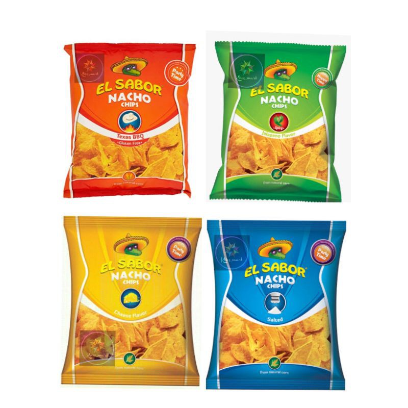 Jual El Sabor Nacho Chips Salted Jalapeno Cheese BBQ/snack Import