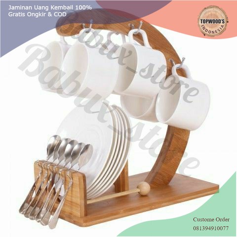 Jual Rak Gelas Gantung Kayu Shopee Indonesia