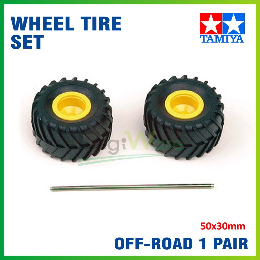 Jual Roda OffRoad Tire Set 1 pair 50x30mm Tamiya 70096 | Shopee Indonesia