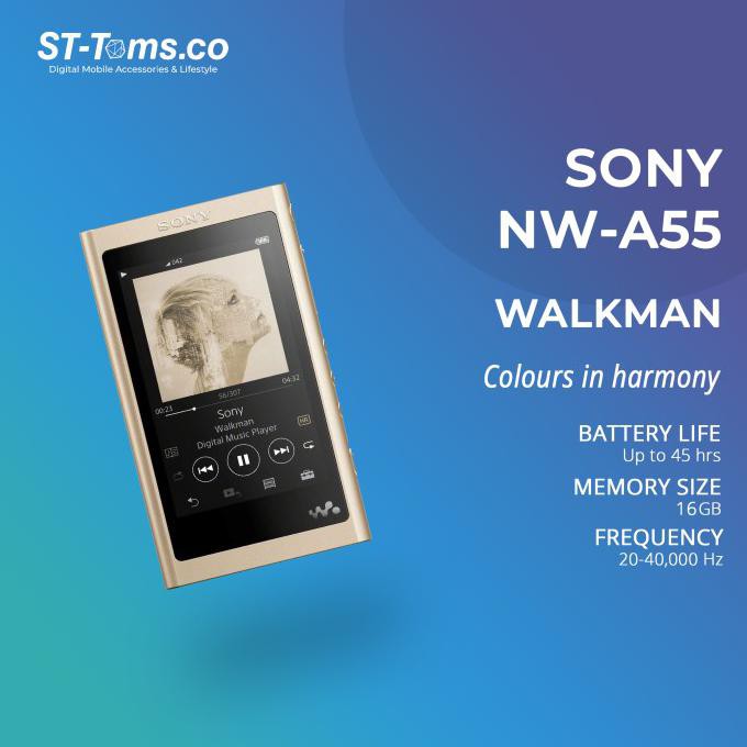 Jual Sony Original Nw-A55 / Nw A55 Nwa55 Pale Gold 16Gb Walkman Hi