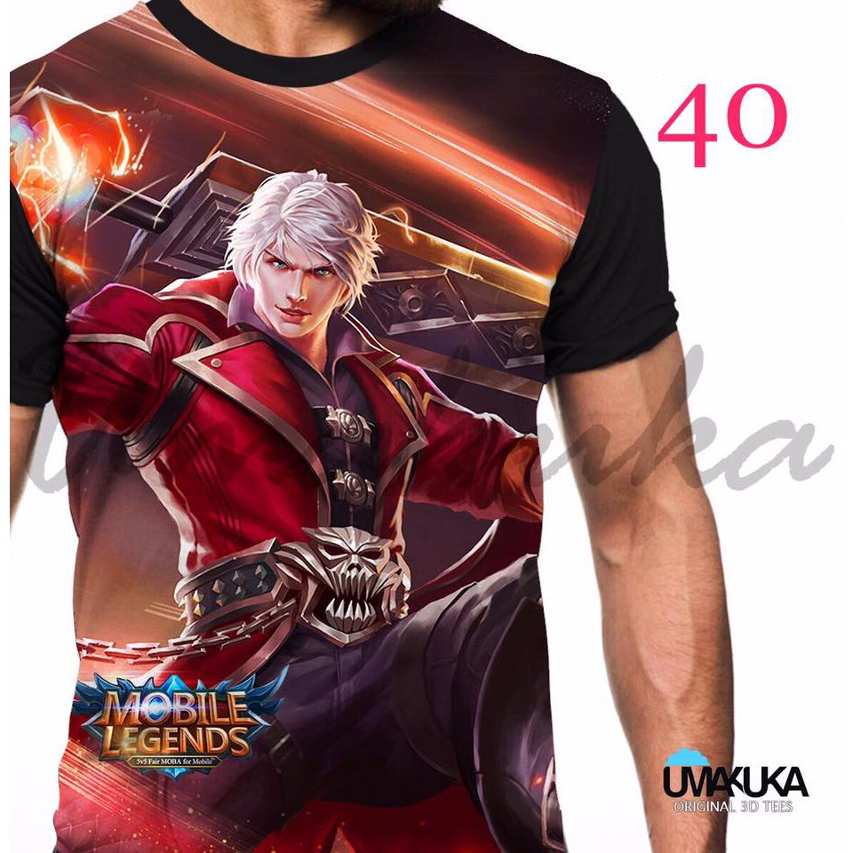 Jual ML Alucard T-Shirt Kaos Baju 3D Karakter Anak Mobile Legends Full ...