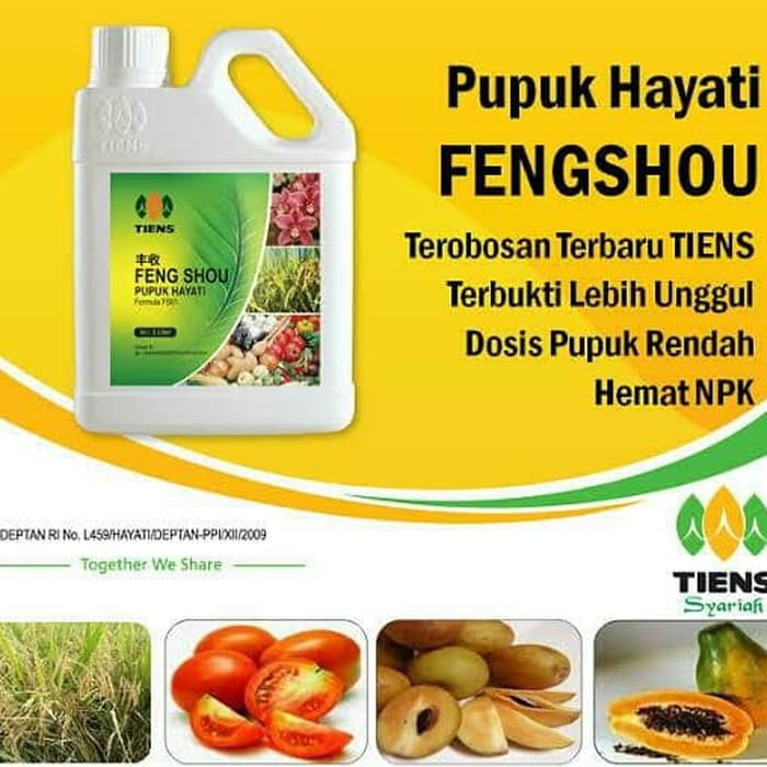 Jual PUPUK ORGANIK / PUPUK HAYATI FHENG SHOU TIENS / KEMASAN 1 LITER ...