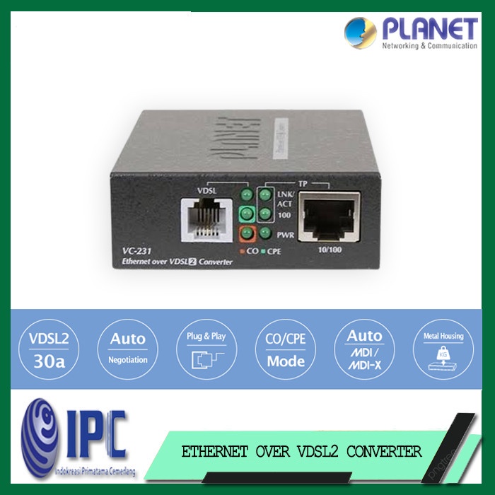Jual Nurdhiyanthi12collection - PLANET VC-231 Ethernet over VDSL 2 ...