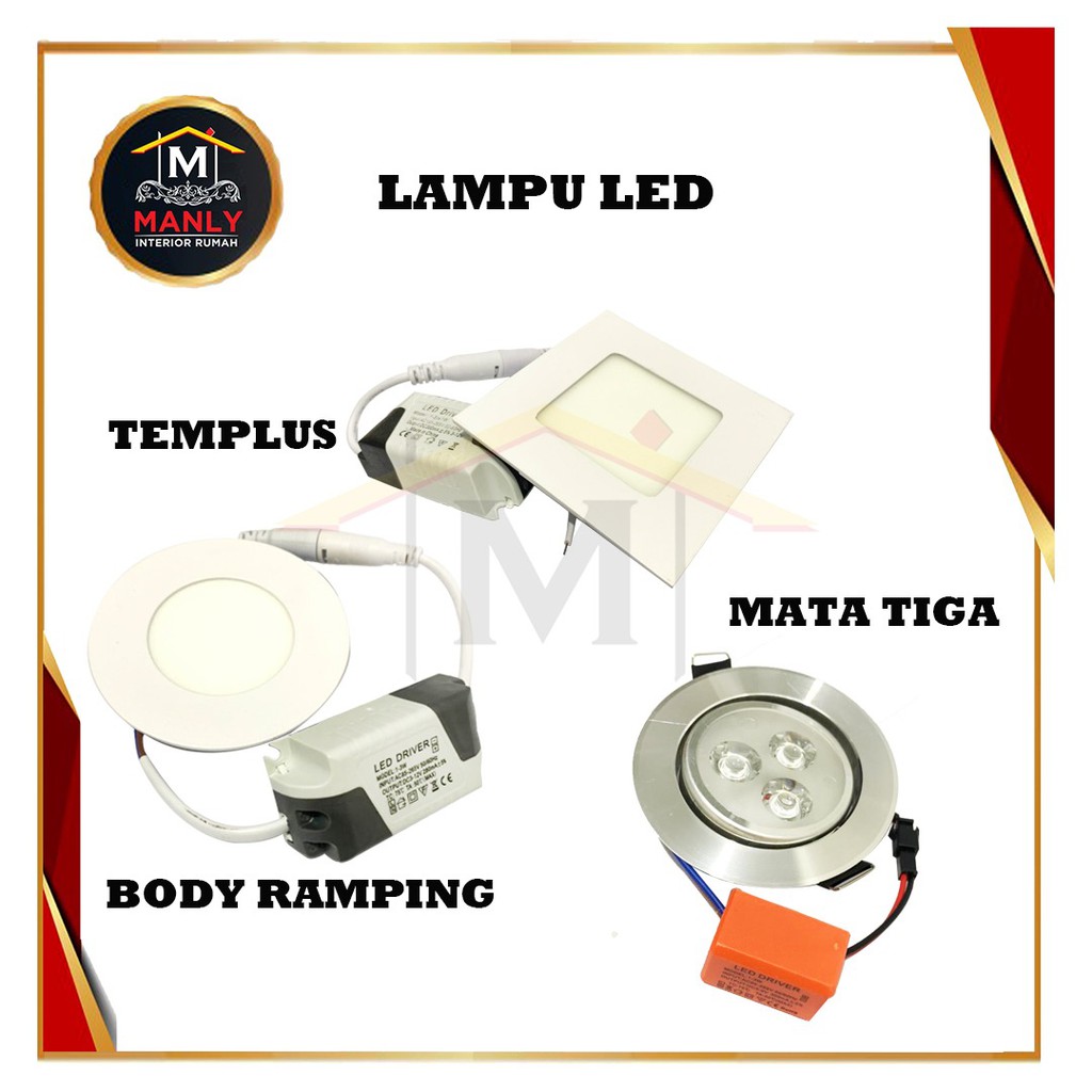 Jual Lampu Downlight Panel Led Spot 3W Mata 3 Lampu Plafon Spotlight ...