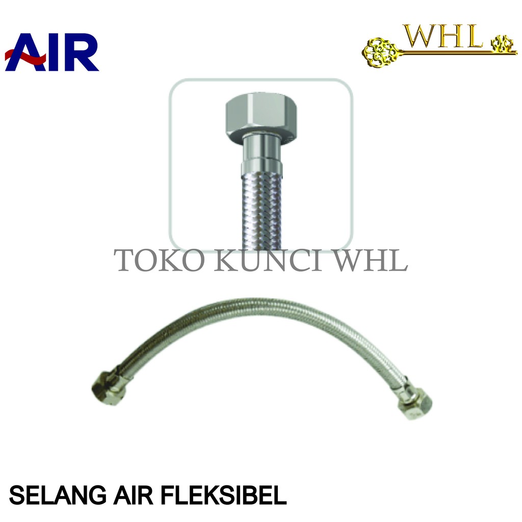 Jual Air Selang Air Fleksibel Stainless Steel Anyam Sa Cm Flexible Hose Shopee Indonesia