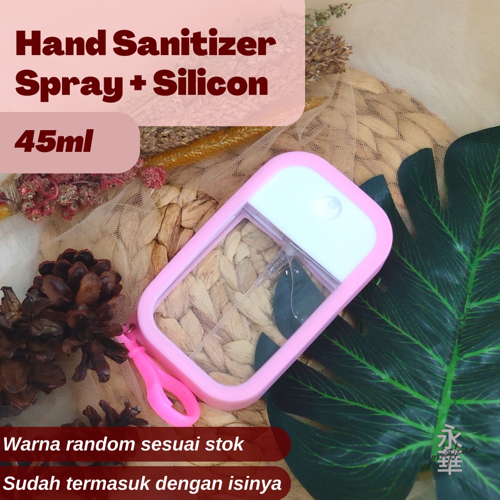 Jual Hand Sanitizer Kemasan Botol Gantung Kotak Spray 45ml Portable Square Hand Sanitizer Aroma 7427