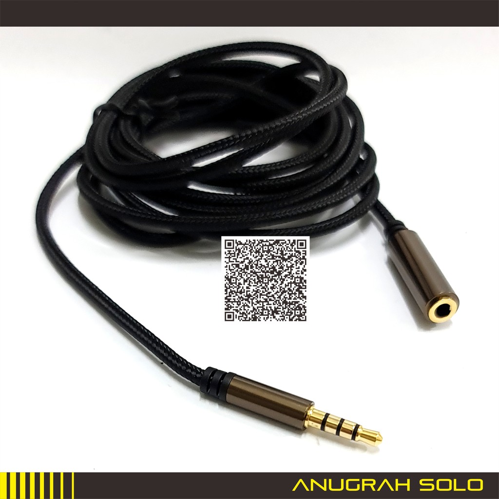 Jual Audio Headset Extension Cable 3.5mm Male to Female Connector