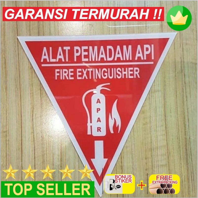 Jual Murah AKRILIK APAR SEGITIGA 20X20CM RAMBU K3 SIGN LABEL PEMADAM ...