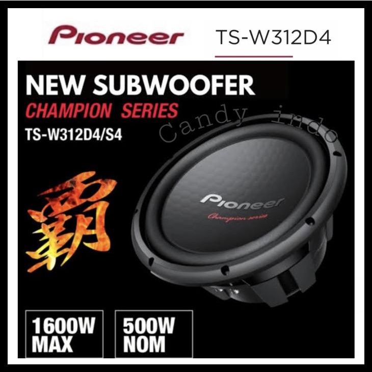 Jual Subwoofer Pioneer 12 Inch TsW312D4 Double Coil Dual 4 Ohm