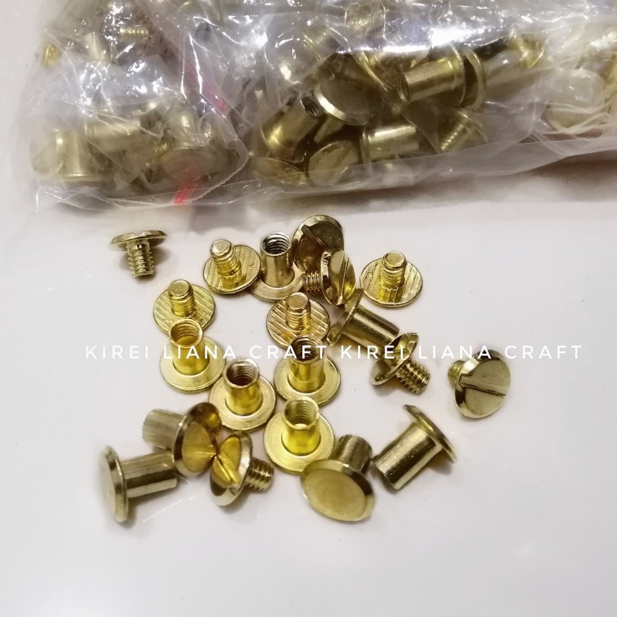 Jual Baut Skrup Screw Paku Rivet 7 x 10 mm - GOLD | Shopee Indonesia