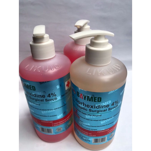 Jual Baymed Chlorhexidine 4 Antiseptic Surgical Scrub 500ml Shopee Indonesia